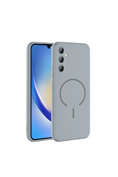 HEPTEKİLETİŞİM Samsung Galaxy A34 Kılıf M-safe Şarj Özellikli Meta Kapak (META) ürün görseli 1