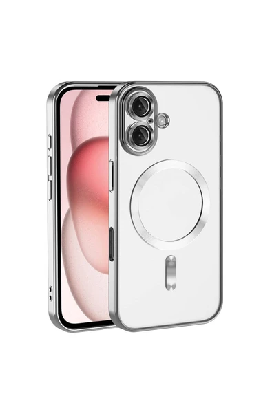 HEPTEKİLETİŞİM Apple iPhone 16 Kılıf Kamera Lens Korumalı Magsafe Şarj Destekli Şeffaf Renkli Kapak (DEMRE) ürün görseli 1