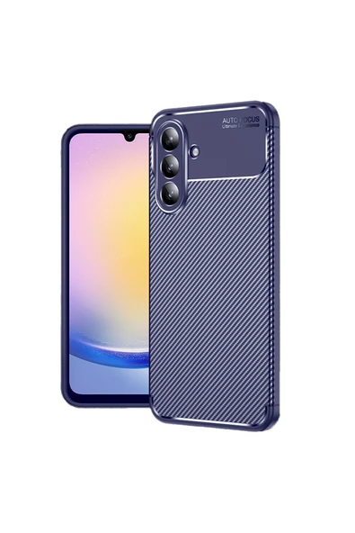 HEPTEKİLETİŞİM Samsung Galaxy A26 Kılıf Kamera Çıkıntılı Karbon Fiber Dokulu Renk Atmaz Kapak (NEGRO) ürün görseli 1