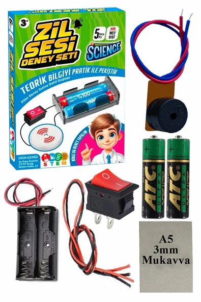 Zil Sesi Deney Seti 1 Paket Elektronik Mini Zil Deney Zili Proje Tasarım Zili Alarm Sinyal Zili Haparlör Zili ürün görseli 1