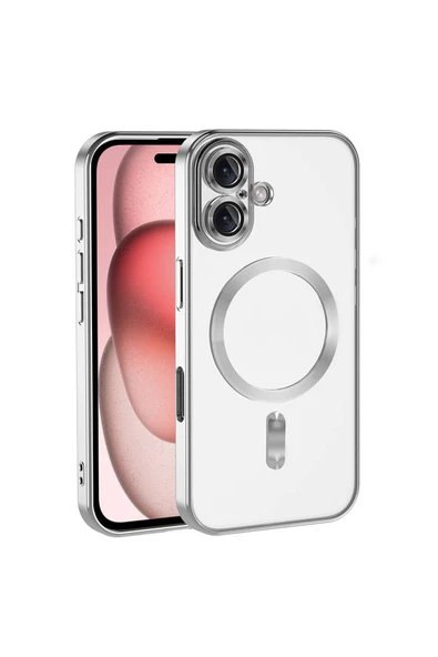 HEPTEKİLETİŞİM Apple iPhone 16 Kılıf Kamera Lens Korumalı Magsafe Şarj Destekli Şeffaf Renkli Kapak (DEMRE) ürün görseli 1