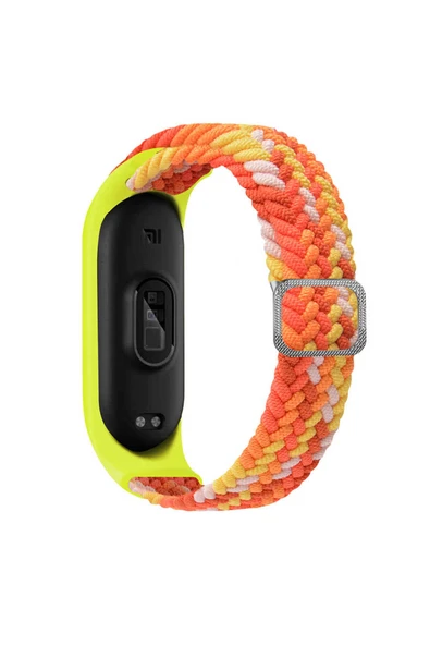 HEPTEKİLETİŞİM Xiaomi Mi Band 3 Uyumlu KRD-49 Örgü HPTK Kordon-Colorful Orange ürün görseli 1