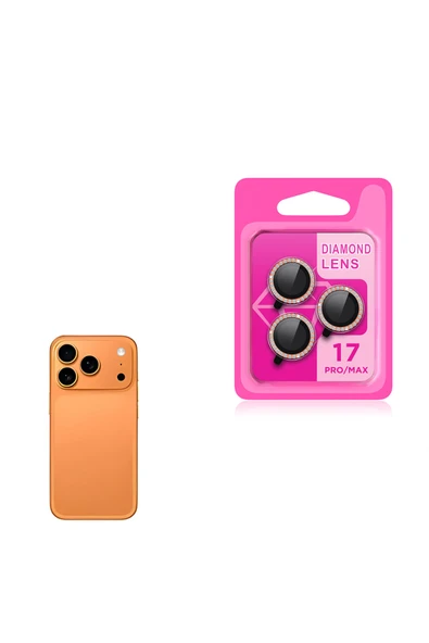 HEPTEKİLETİŞİM Apple iPhone 17 Pro Kamera Lens Koruyucu Renkli Taşlı Tasarım Kolay Takma Aparatlı (CL-06) ürün görseli 1