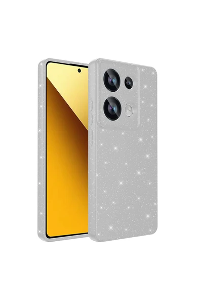 HEPTEKİLETİŞİM Redmi Note 13 Pro 4G Kılıf Kamera Korumalı Simli Renkli Parlak Silikon Kapak (Koton) ürün görseli 1
