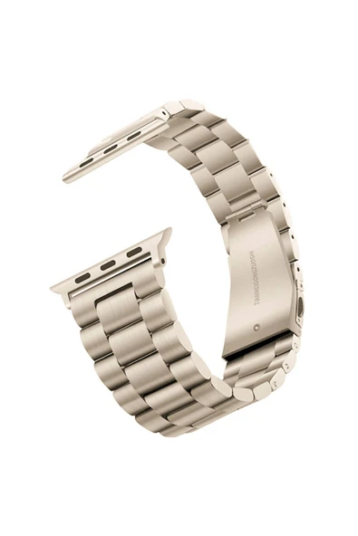 HEPTEKİLETİŞİM Apple Watch 2/3/4/5/6/7/8/9/se/nike 38mm 40mm 41mm Metal Kordon Tasarım (band-04) ürün görseli 1
