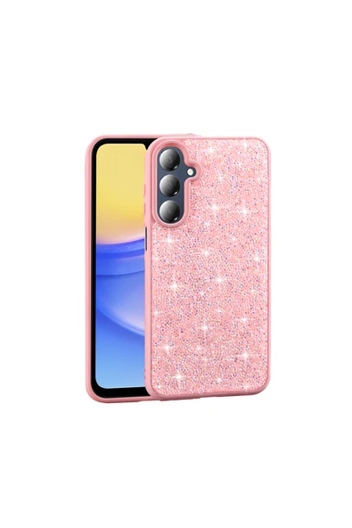 HEPTEKİLETİŞİM Samsung Galaxy A26 Kılıf Parlak Taşlı Tasarım Kamera Yükseltili Korumalı Kapak (Pırlanta) ürün görseli 1