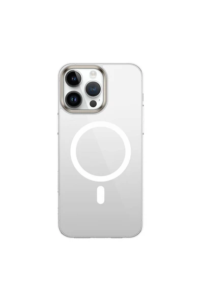 HEPTEKİLETİŞİM Apple iPhone 16 Pro Max Kılıf Magsafe Şarj Özellikli Şeffaf Cam Arka Yüzey HPTK G-Glass Kapak-Şeffaf ürün görseli 1