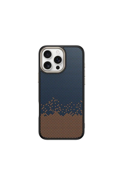 HEPTEKİLETİŞİM Apple İPhone 16 Pro Max Kılıf M-safe Şarj Özellikli Karbon Fiber Görünümlü Kapak (ANTİNA) ürün görseli 1