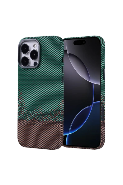HEPTEKİLETİŞİM Apple iPhone 16 Pro Max Kılıf Magsafe Şarj Özellikli Karbon Fiber Görünümlü Kapak (Nekst) ürün görseli 1