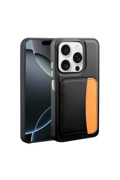 HEPTEKİLETİŞİM iPhone 15 Kılıf Kartlıklı Silikon Kapak (X-Kart) ürün görseli 1