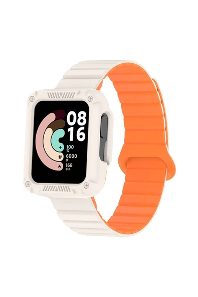 HEPTEKİLETİŞİM Xiaomi Redmi Watch 2 Silikon Kordon HPTK KRD-105 Strap Kayış-Starlight-Turuncu ürün görseli 1
