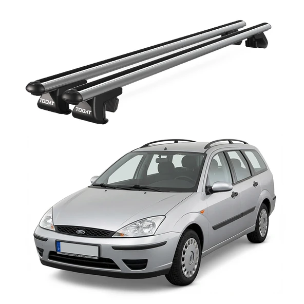 Venüs Ford Focus Station Wagon (1999-2005) Uyumlu Gri Ara Atkı Port Bagaj Tavan Barı ürün görseli 1