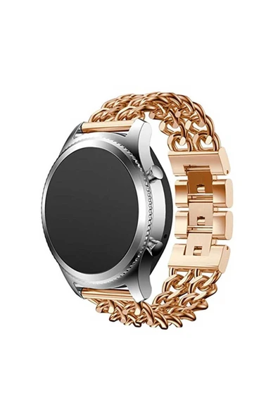 HEPTEKİLETİŞİM Galaxy Watch 46mm (22mm) Uyumlu KRD-17 Metal HPTK Kordon-Rose Gold ürün görseli 1