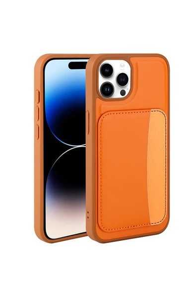 HEPTEKİLETİŞİM iPhone 14 Pro Max Kılıf Kartlıklı Silikon Darbe Emici Köşe Korumalı Kapak (x-kart) ürün görseli 1