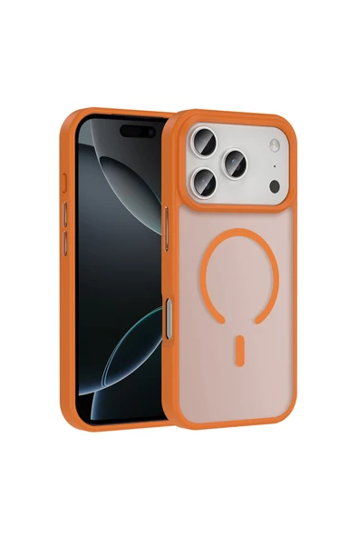 HEPTEKİLETİŞİM Apple iPhone 17 Pro Kılıf Magsafe Şarj Özellikli Mat Arka Yüzey Kapak (Sio) ürün görseli 1