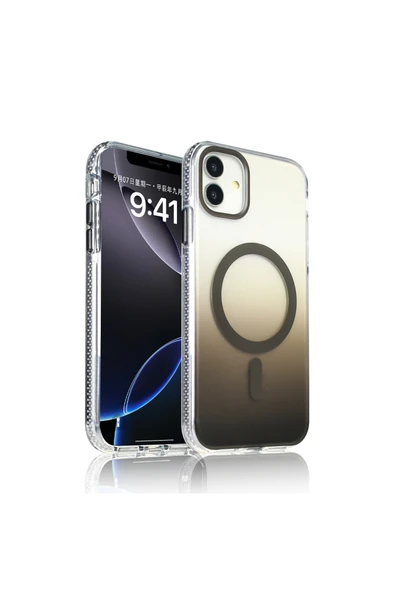 HEPTEKİLETİŞİM Apple iPhone 11 Kılıf M-safe Şarj Özellikli Transparan Renk Geçişli Kapak (toros) ürün görseli 1