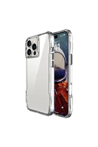 HEPTEKİLETİŞİM iPhone 16 Pro Uyumlu Kılıf AiHTTgli Şeffaf HPTK İncek Kapak-Şeffaf ürün görseli 1