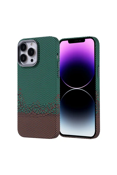 HEPTEKİLETİŞİM Apple iPhone 14 Pro Max Kılıf Magsafe Şarj Özellikli Karbon Fiber Görünümlü Kapak (Nekst) ürün görseli 1