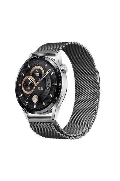 HEPTEKİLETİŞİM Huawei GT2 42mm HPTK Band-12 20mm Metal Hasır Kordon-Gri ürün görseli 1