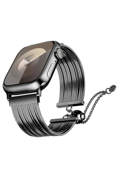 HEPTEKİLETİŞİM Apple Watch 2/3/4/5/6/7/8/se/nike 38mm Metal Hasır Kordon (krd-137) ürün görseli 1