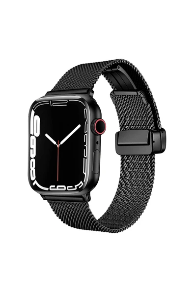 HEPTEKİLETİŞİM Watch 7 45mm Uyumlu KRD-85 Metal HPTK Kordon-Siyah ürün görseli 1