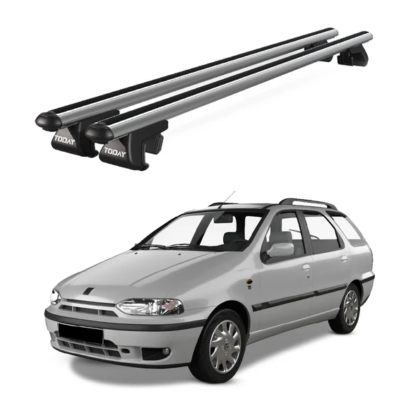 Venüs Fiat Palio Sw (1996-2007) Uyumlu Gri Ara Atkı Port Bagaj Tavan Barı ürün görseli 1