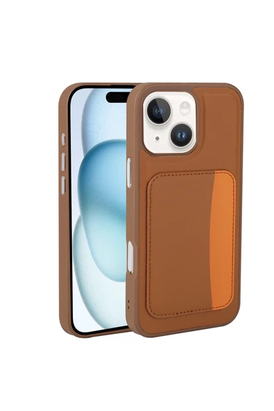 HEPTEKİLETİŞİM iPhone 13 Kılıf Kartlıklı Silikon Darbe Emici Köşe Korumalı Kapak (x-kart) ürün görseli 1
