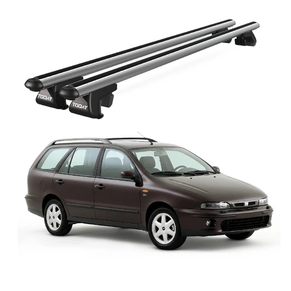 Venüs Fiat Marea (1996-2003) Uyumlu Gri Ara Atkı Port Bagaj Tavan Barı ürün görseli 1