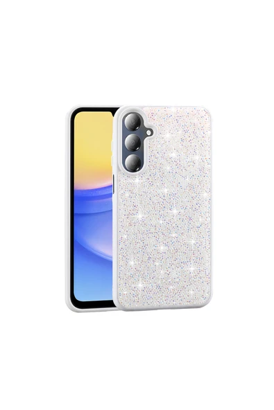 HEPTEKİLETİŞİM Samsung Galaxy A16 Kılıf Parlak Taşlı Tasarım Kamera Yükseltili Korumalı Kapak (Pırlanta) ürün görseli 1
