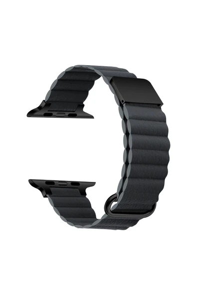 HEPTEKİLETİŞİM Watch 38mm Uyumlu KRD-78 PU Deri Kordon Strap Kayış HPTK- Koyu Gri ürün görseli 1