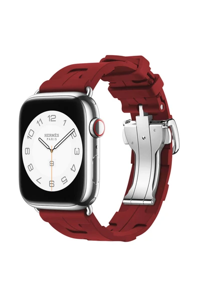 HEPTEKİLETİŞİM Watch 40mm Spor Görünümlü HPTK KRD-94 Silikon Kordon-Koyu Kırmızı ürün görseli 1