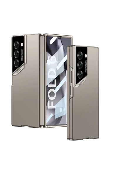 HEPTEKİLETİŞİM Galaxy Z Fold 6 Kılıf Ultra İnce Kamera Korumalı Sert Rubber HPTK 3. Seri Procase Kapak-Titanyum-Gri ürün görseli 1
