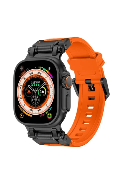 HEPTEKİLETİŞİM Apple Watch 2/3/4/5/6/7/8/9/se/ultra/nike 42mm 44mm 45mm 49mm Titanyum Metal Başlık Kordon (krd-101) ürün görseli 1