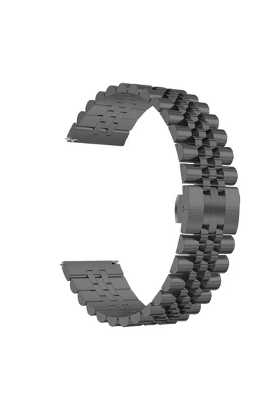 HEPTEKİLETİŞİM Galaxy Watch Active 2 44mm Uyumlu KRD-36 20mm Metal HPTK Kordon-Siyah ürün görseli 1