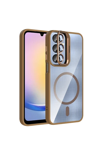 HEPTEKİLETİŞİM Samsung Galaxy A16 Kılıf Standlı ve Kamera Lens Hediyeli M-Safe Şarj Özellikli Kapak (etro) ürün görseli 1