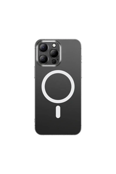 HEPTEKİLETİŞİM Apple iPhone 14 Pro Max Kılıf Magsafe Şarj Özellikli Toz Önleyici HPTK Helo Kapak-Şeffaf ürün görseli 1
