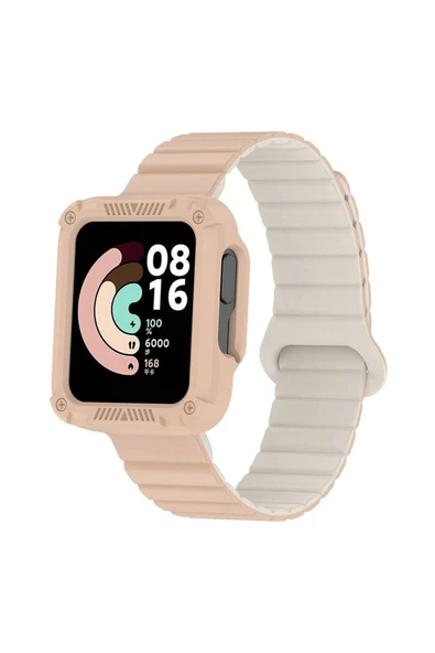 HEPTEKİLETİŞİM Xiaomi Redmi Watch 2 Silikon Kordon Strap Kayış Parçalı Çizgili Tasarım (KRD-105) ürün görseli 1
