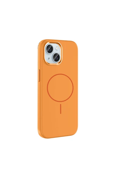 HEPTEKİLETİŞİM iPhone 13 Kılıf M-Safe Şarj Özellikli Metal Kamera Çerçeveli Silikon Kapak (EDİ) ürün görseli 1