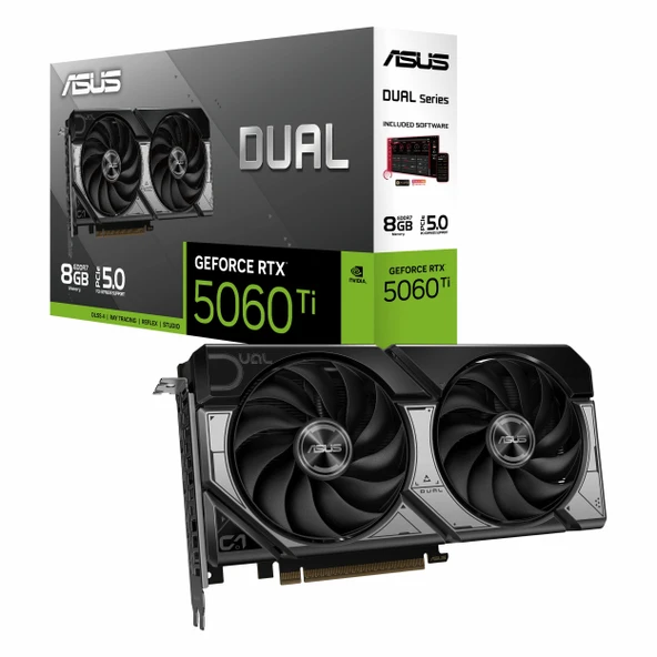 Asus Dual GeForce RTX 5060 Ti 8GB GDDR7 128Bit HDMI/DP Ekran Kartı ürün görseli 1