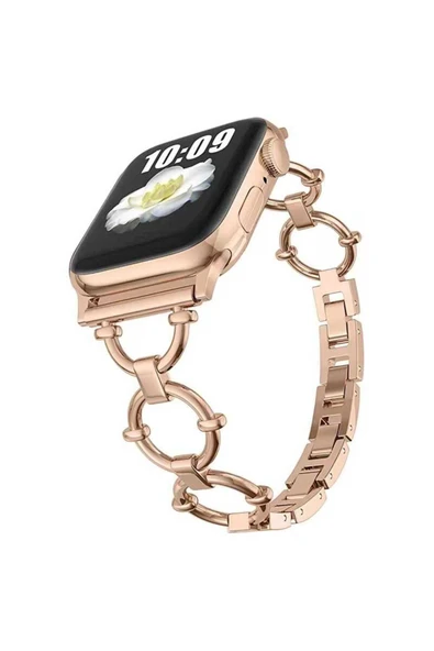 HEPTEKİLETİŞİM Watch 44mm Uyumlu KRD-56 Metal HPTK Kordon-Rose Gold ürün görseli 1