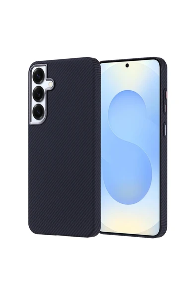 HEPTEKİLETİŞİM Samsung Galaxy S25 Plus Kılıf Magsafe Şarj Özellikli Karbon Fiber Görünümlü Kapak (Nekst) ürün görseli 1