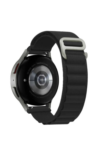HEPTEKİLETİŞİM Gear S2 (20mm) Uyumlu KRD-74 20mm Hasır HPTK Kordon-Siyah ürün görseli 1