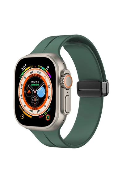 HEPTEKİLETİŞİM Watch Ultra 49mm Uyumlu KRD-84 Uyumlu HPTK Kordon-Koyu Yeşil ürün görseli 1