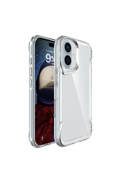 HEPTEKİLETİŞİM Apple iPhone 17 Kılıf Kamera Yükseltili Şeffaf Darbe Emici Ultra Koruma Sert Kapak (T-MAX) ürün görseli 1
