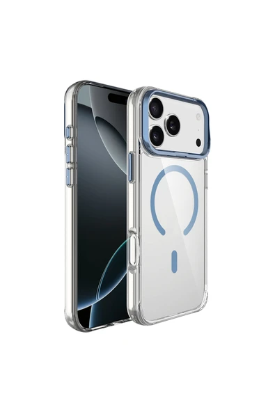 HEPTEKİLETİŞİM iPhone 17 Pro Max Kılıf M-safe Şarj Özellikli Airbagli Kamera Standlı Kapak (azor) ürün görseli 1