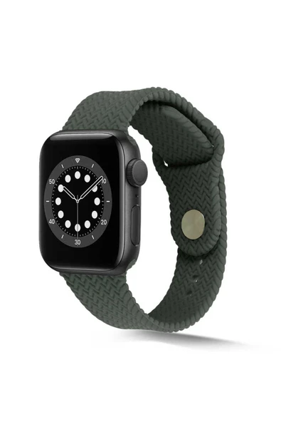 HEPTEKİLETİŞİM Watch 38mm KRD-37 Uyumlu HPTK Kordon-Koyu Yeşil ürün görseli 1