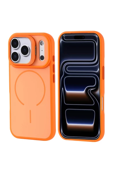 HEPTEKİLETİŞİM Apple iPhone 17 Pro Kılıf M-safe Şarj Özellikli Kamera Standlı Kapak (notron) ürün görseli 1