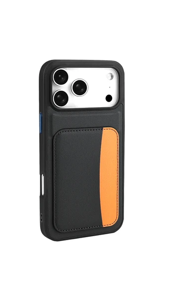 HEPTEKİLETİŞİM Apple iPhone 17 Pro Max Kılıf Kartlıklı Silikon Kapak (X-Kart) ürün görseli 1