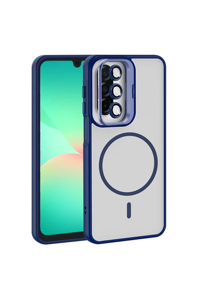 HEPTEKİLETİŞİM Samsung Galaxy A17 Kılıf Standlı ve Kamera Lens Hediyeli Kapak (Etro) ürün görseli 1