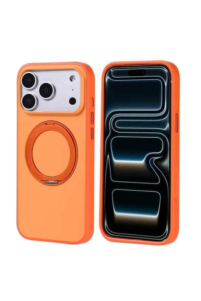 HEPTEKİLETİŞİM Apple iPhone 17 Pro Max Kılıf M-Safe Şarj Özellikli Standlı Silikon Kapak (PROTON) ürün görseli 1